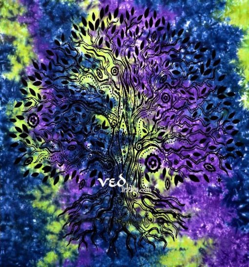 Colorful Tree of Life Mandala Tapestry