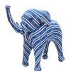 Traditional Home Decorative Elephant With Blue And White Stripes-0