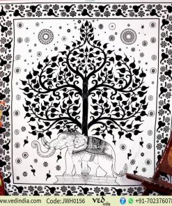 Lucky Trunk Elephant Mandala Tapestry
