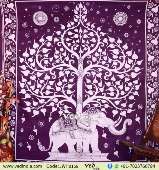 Lucky Elephant Tapestry From India