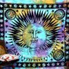Multi Color Sun Moon Indian Tapestry Wall Hanging Bedspread-0
