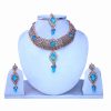 Shop Online Women’s Matching Necklace Set with Earrings and Tika for Weddings-0