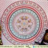 Orange Psychedelic Mandala Tapestry