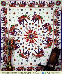 Orange Rainbow Popular Elephant Tapestry