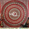 Red Handlook Peacock Tapestry
