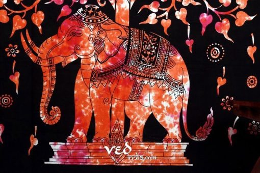 Indian Pink and Orange Tapestry