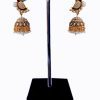 Buy Elegant Kundan Stones and Pearl Studded Peacock Earrings With Antique Polish-0