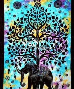 Elephant Tree Of Life Tapestry