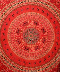 Buy Red Parrot Bohemian Tapestry Wall Hanging Bedding Floor Cushion-3822