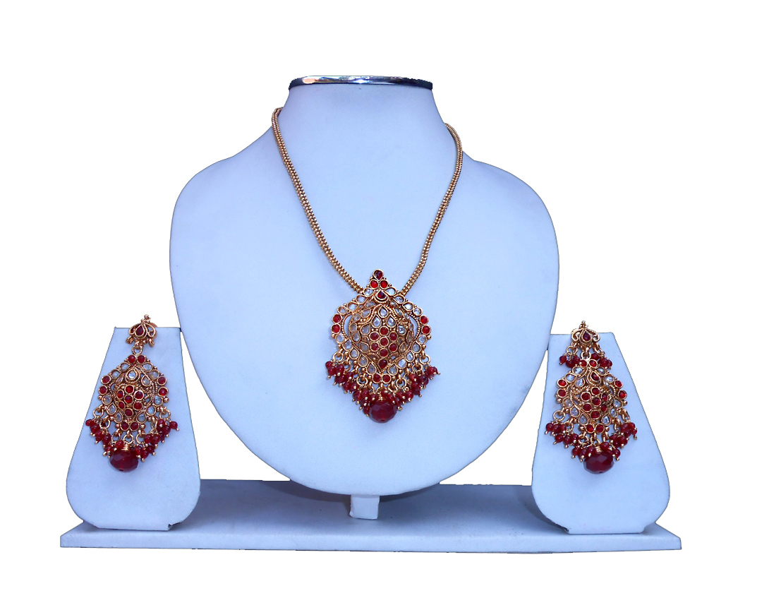 Buy Online Stylish Pendant Set in Colored Stones for Special Occasion-0
