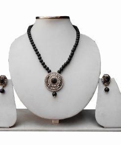 Buy Red and Brown Stones Beads Fashion Pendant Set for Women-0
