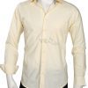 Classy Men’s Party wear Fashion Cotton Shirt in Cream -0