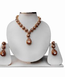 Designer Minakari Necklace and Earrings Jewelry Set from India-0