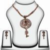 Exclusive Designer AD Pendant Set in Multicolor Stone-0