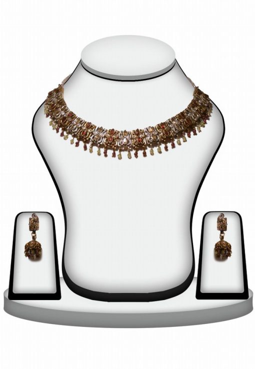 Exclusive Stylish Girls Victorian Necklace Jewelry Set From India-0