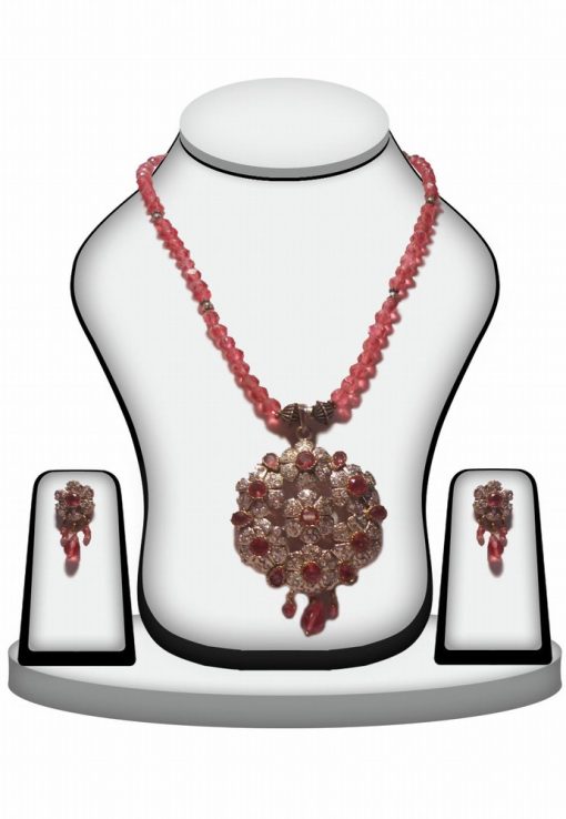 Exquisite Fashion Victorian Pendant Setin Red Beads-0
