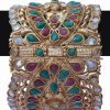 Gorgeous Ethnic Bridal Bangles in Red, Green and White Stones-0