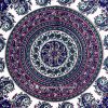 Grey Blue Psychedelic Handlook Paisley Beach Tapestry Bedspread -0