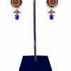Exclusive Blue Jhumka Earrings for Girls with Antique Polish-0