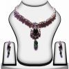 Latest Design Party wear Polki Necklace set With Earrings -0