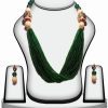 Indian Design Beaded Jewelry Necklace Set in Green Color-0