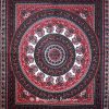 Pink Blue Psychedelic Round Indian Tapestry Bedding Floor Cushions -0