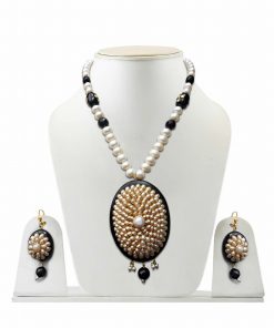 Ravishing Partywear Pacchi Pendant and Earrings Jewelry Set for Women-0