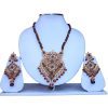 Shop Online Fashionable Pendant Set in Polki Stone and Matching Earrings-0