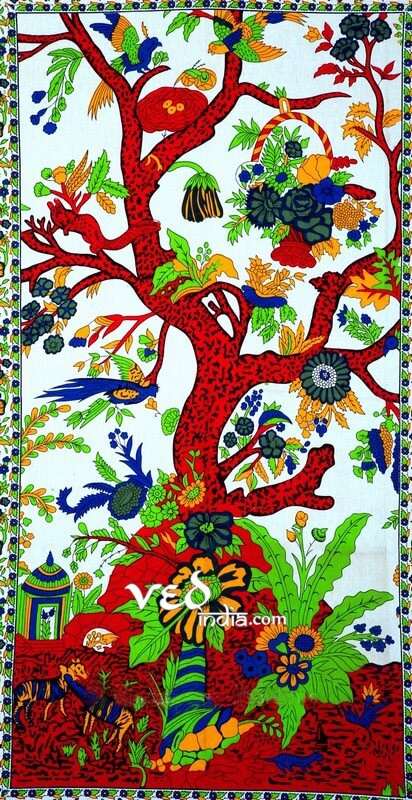 Indian Hippie Tree of Life Tapestry