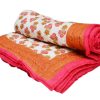 Traditional Designed Handmade Quilts With Attractive Floral Art-0