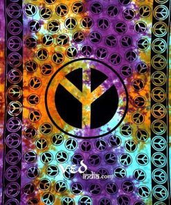 Peace Sign Hippie Bedding in Tie Dye