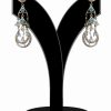 Party Wear Classy Victorian Earrings in Turquoise and White Stones for Girls-0