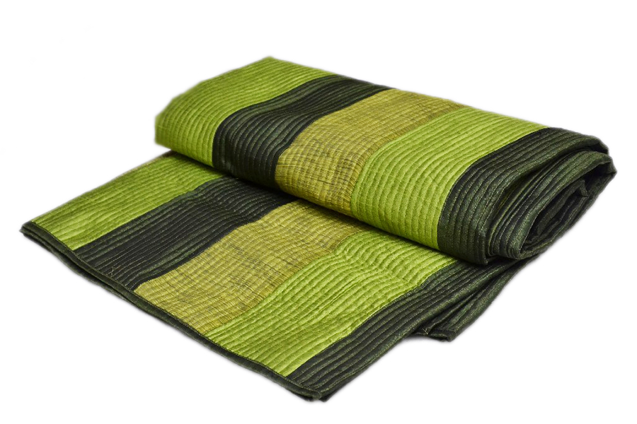 Designer Green And Black Color Handmade Modern Quilts-0