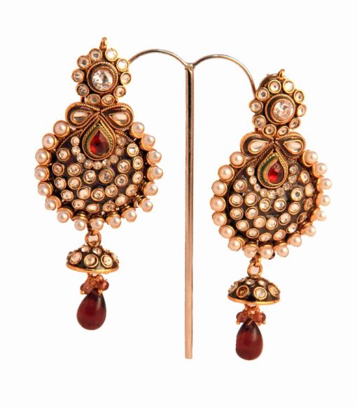 Hottest Design Fashion Earrings for Indian Women in Brass Metal -0