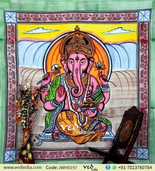 Indian Lord Ganesha Tapestry