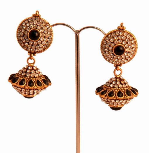 Latest Design Fancy Earrings from India in Brass Metal for voguish women-0