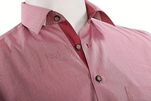 Light Maroon Plain Regular Fit Shirt for Wedding Parties for Men-2663