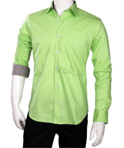 Pastel Green Designer Regular Formal and Party Shirt for Men-0