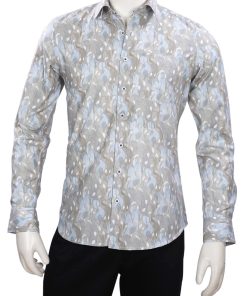 Pista Color Printed Regular Fit Linen Shirt for Wedding for Men-0