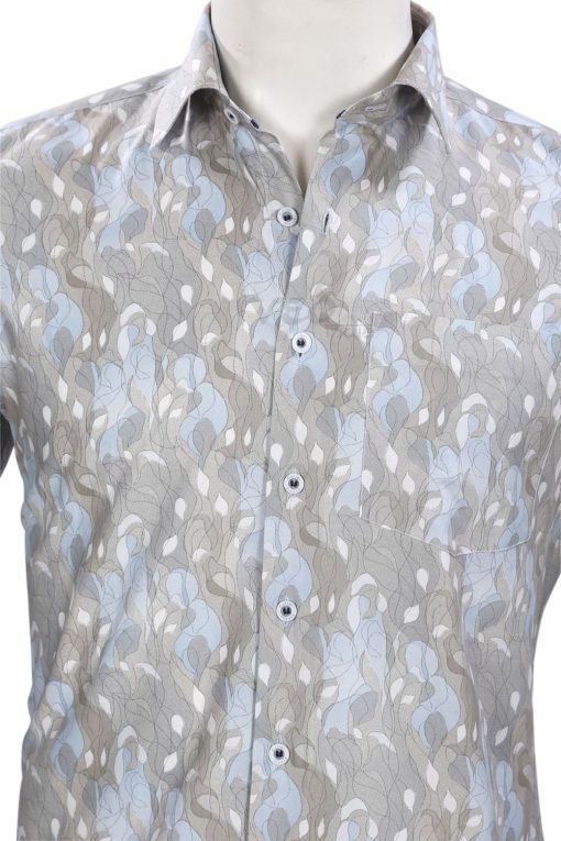 Pista Color Printed Regular Fit Linen Shirt for Wedding for Men-2653