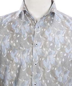 Pista Colored Printed Party Half Sleeves Shirt for Men in Linen-2644