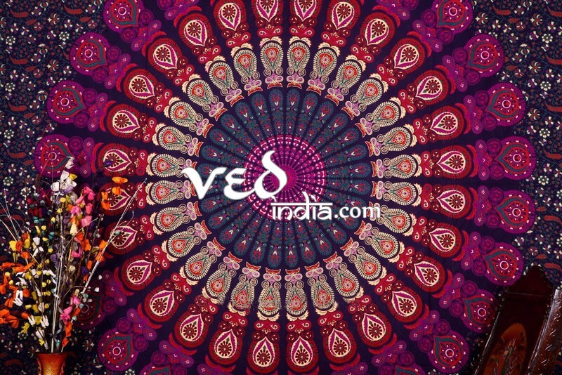 Bohemian Round Mandala Tapestry