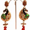 Traditional Design Beautiful Peacock Earrings at Wholesale Price-0