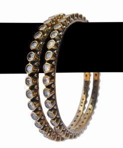 Beautiful Indian Antique White Desire Fashion Bangles for Parties-0