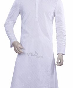 Buy Online Casual White Cotton Mens Kurta Set From India-2471