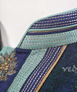 Casual Wear Dark Blue Traditional Menswear Kurta Pajama Set -2468