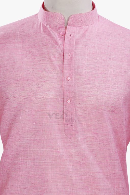 Dashing Pink Formal Fashionable Kurta Pyjama Set for Men-2493