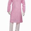 Dashing Pink Formal Fashionable Kurta Pyjama Set for Men-0