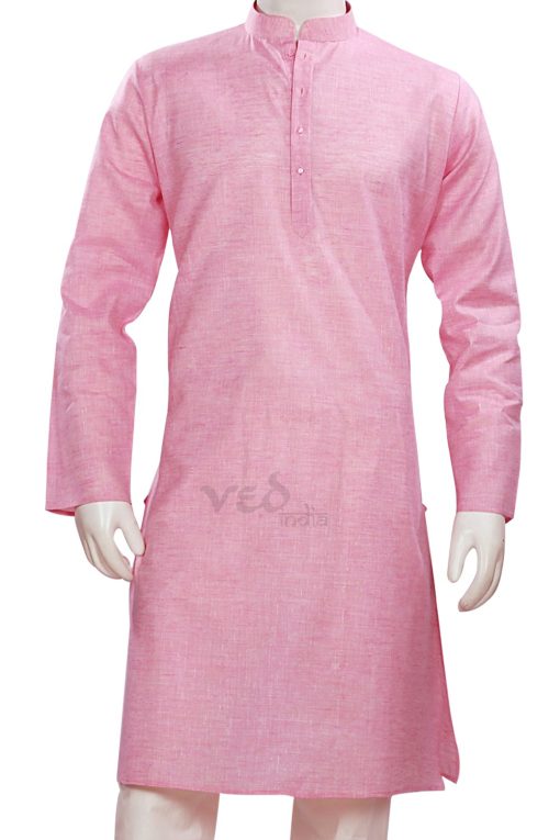 Dashing Pink Formal Fashionable Kurta Pyjama Set for Men-2495