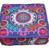 Home Decorative Pouf Ottomans With Colorful Hand Embroidery-0